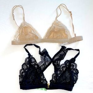 Two soft cup bra set